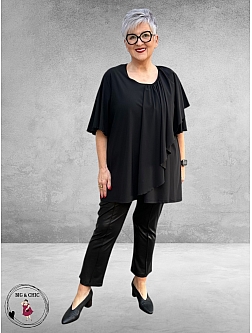 Only-m Tuniek Travel Overslag Zwart